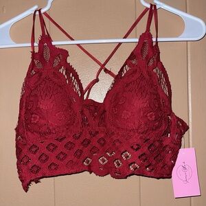 Jessica Ann Burgundy Lace Bralette